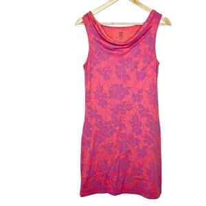Title Nine Floral Breeze Dress Coral Womens XS Sundress Tropical Travel Active